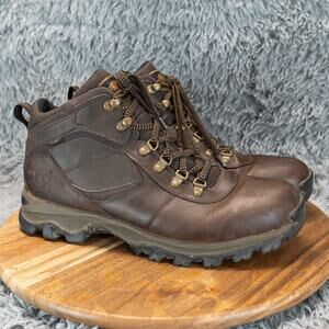 Timberland Mt. Maddsen Waterproof Mid Hiker Dark Brown Leather Boots Mens Sz 13